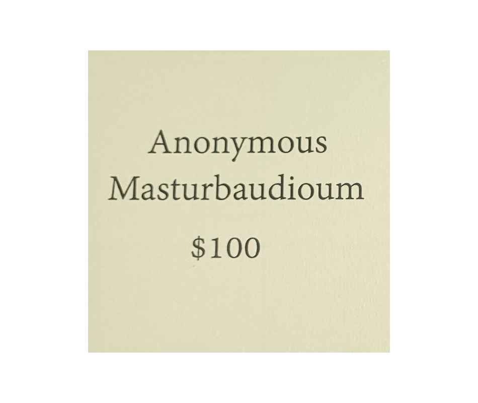 Anonymous Masturbadioum - $100 (Ita), CD 999 Cuts