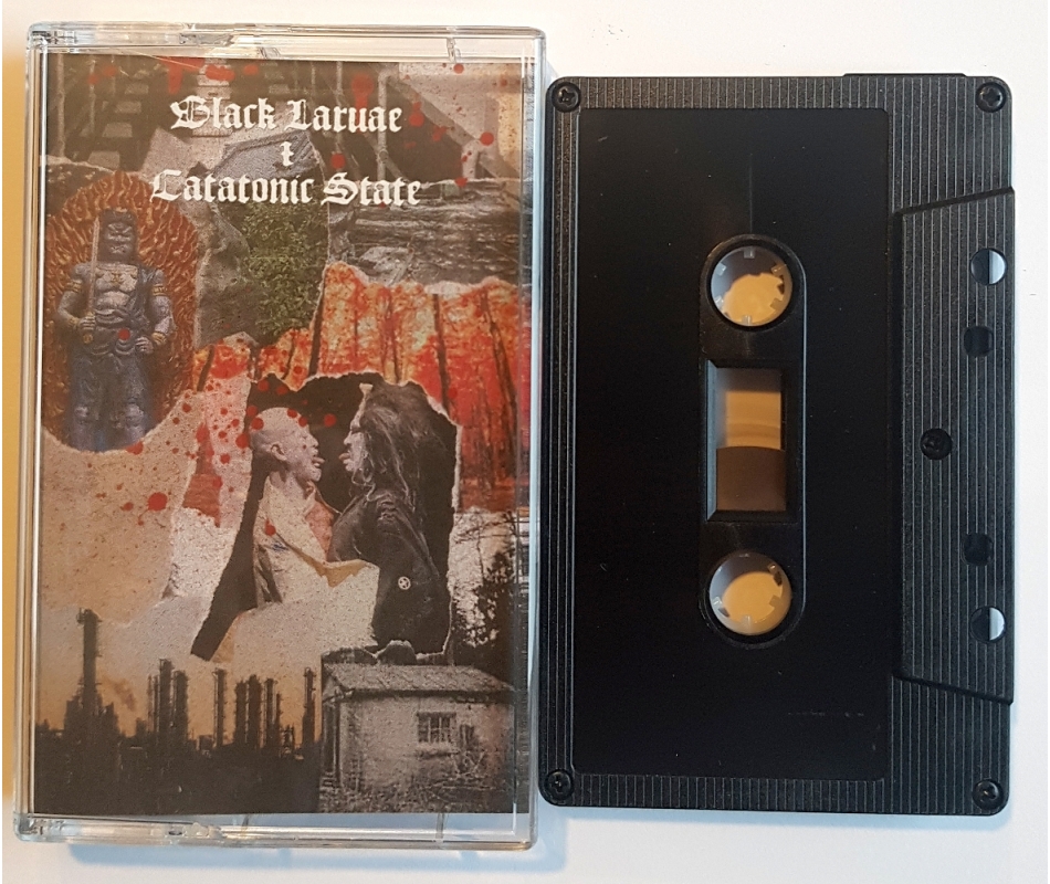 Black Larvae/Catatonic State - Split, Tape Marbre Negre