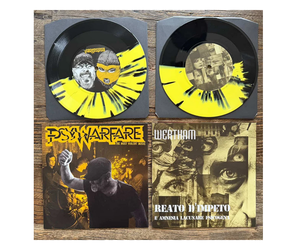 Psywarfare/Wertham - Split, Yellow/Black Edition (USA/Ita), EP Narc...