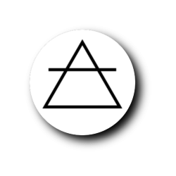 Air (Alchemical Symbol), white
