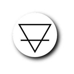 Earth (Alchemical Symbol), white