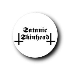 Satanic Skinhead, Inverted Cross, White