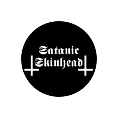 Satanic Skinhead, Inverted Cross, Black